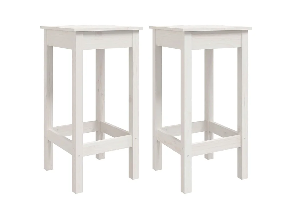 3-delige Barset massief grenenhout wit