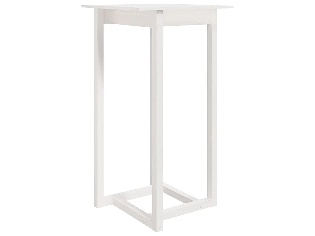Ensemble de bar 3 pcs Blanc Bois de pin massif