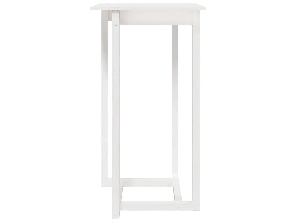 Ensemble de bar 3 pcs Blanc Bois de pin massif