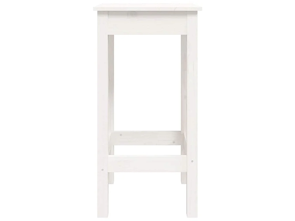 Ensemble de bar 3 pcs Blanc Bois de pin massif