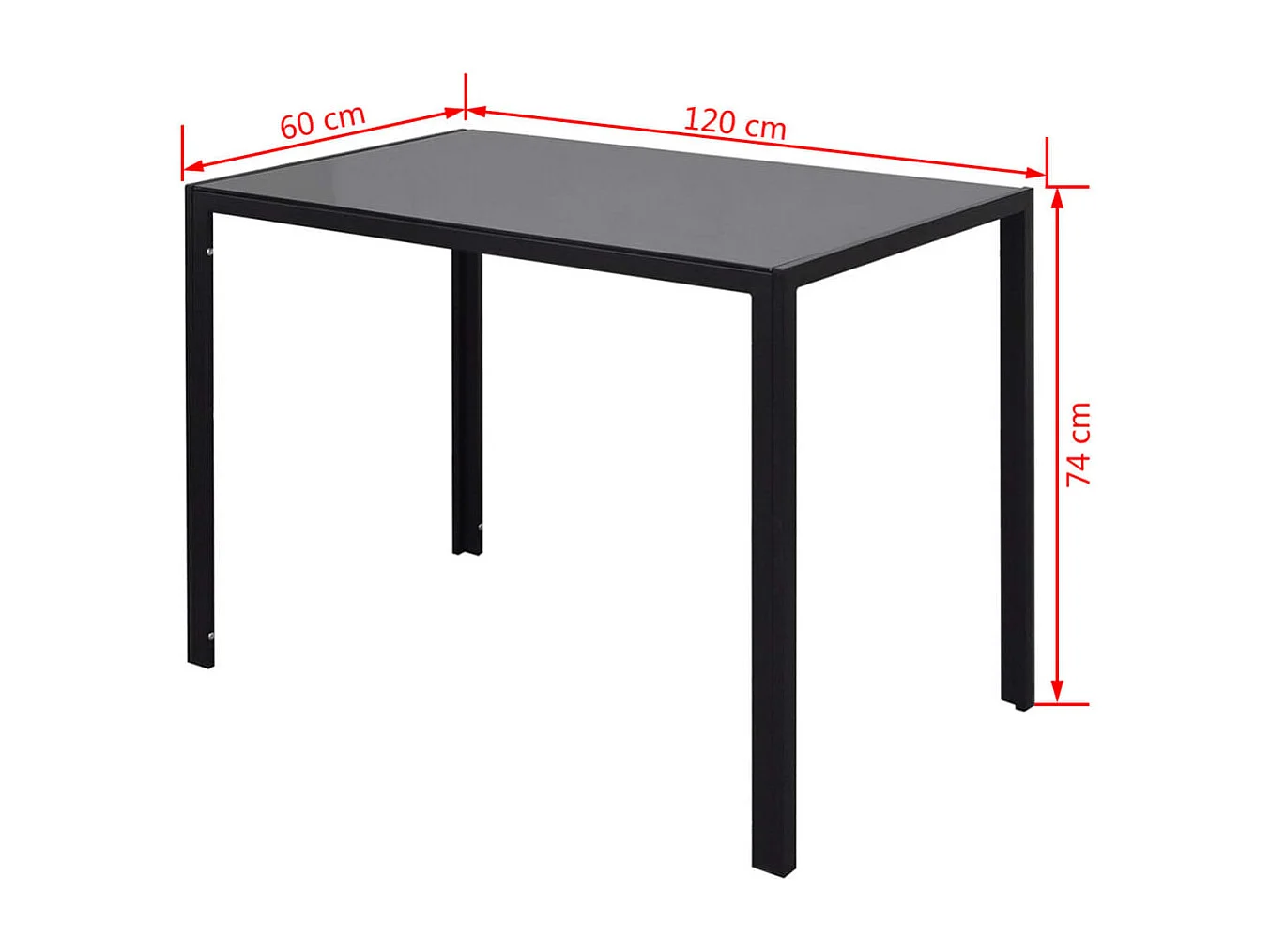 Conjunto mesa de jantar 7 pcs preto