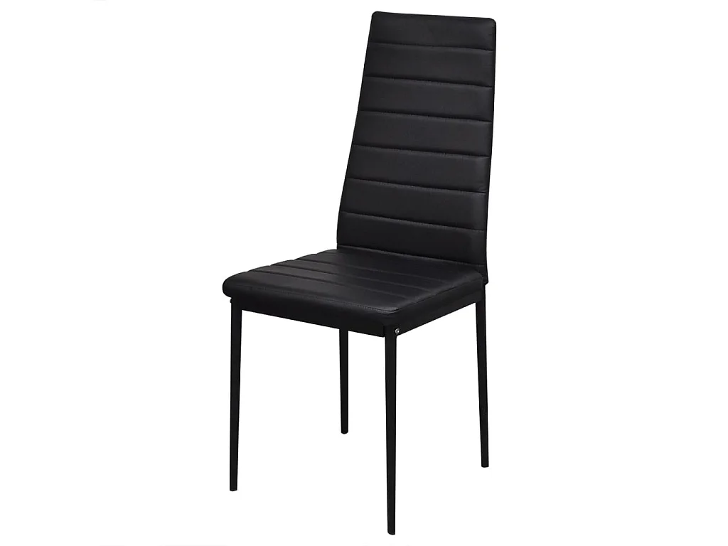 Ensemble de table à manger sept pièces noir