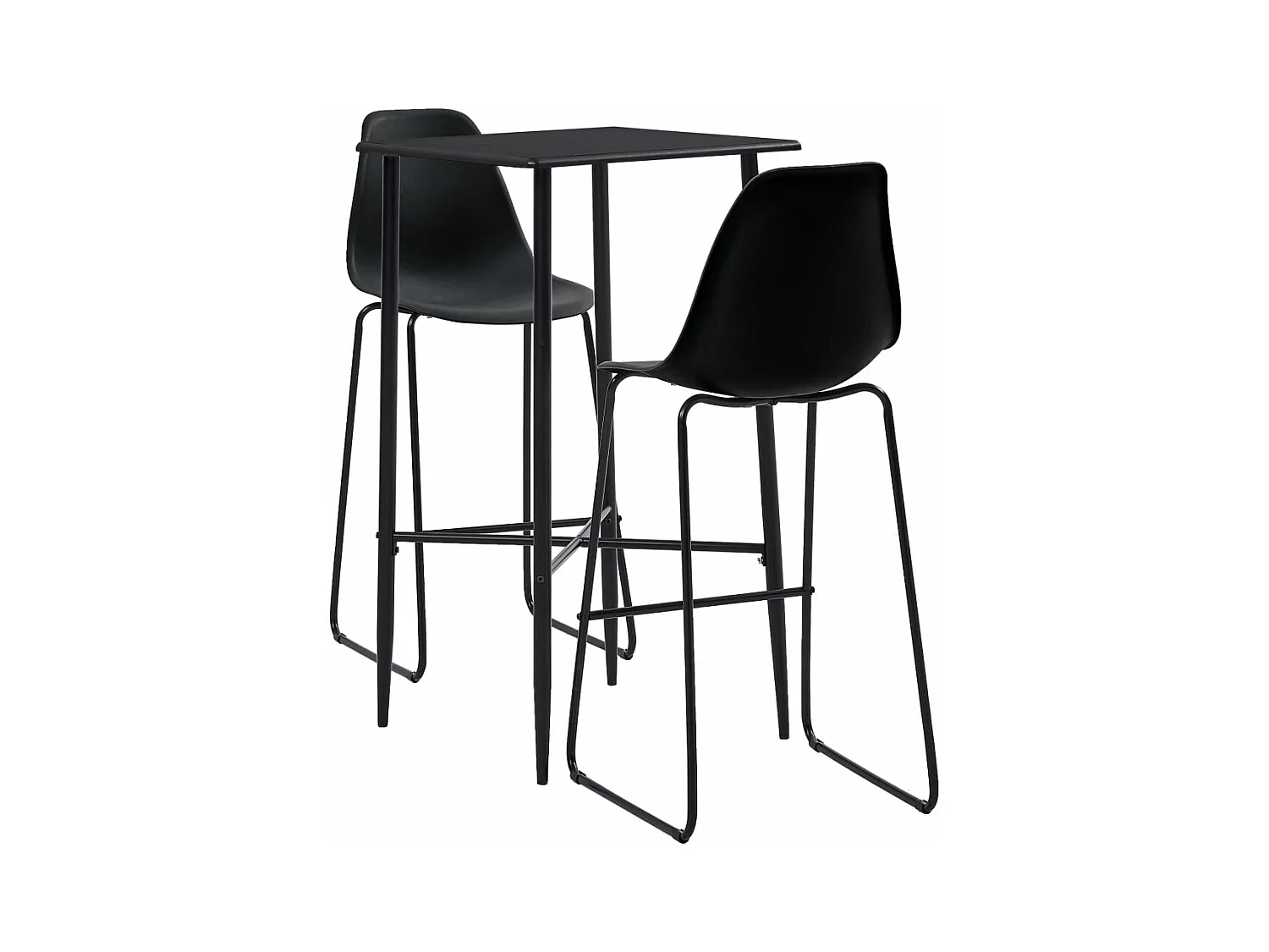 Ensemble de bar 3 pcs Plastique Noir
