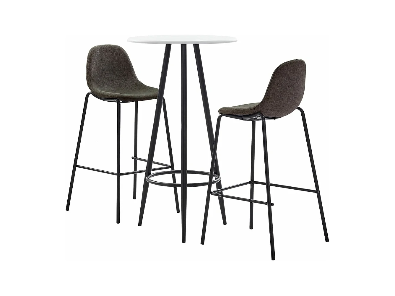 Ensemble de bar 3 pcs Tissu Gris foncé