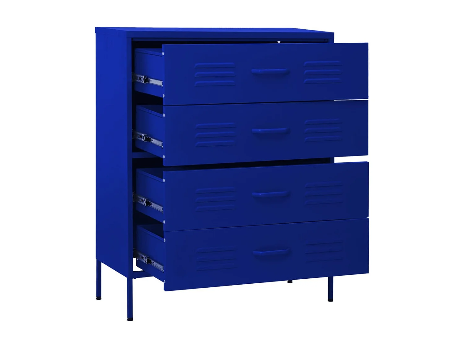 Commode Bleu marine 80x35x101,5 cm Acier