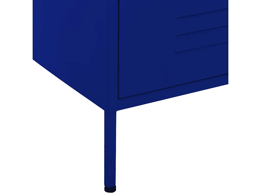 Commode Bleu marine 80x35x101,5 cm Acier