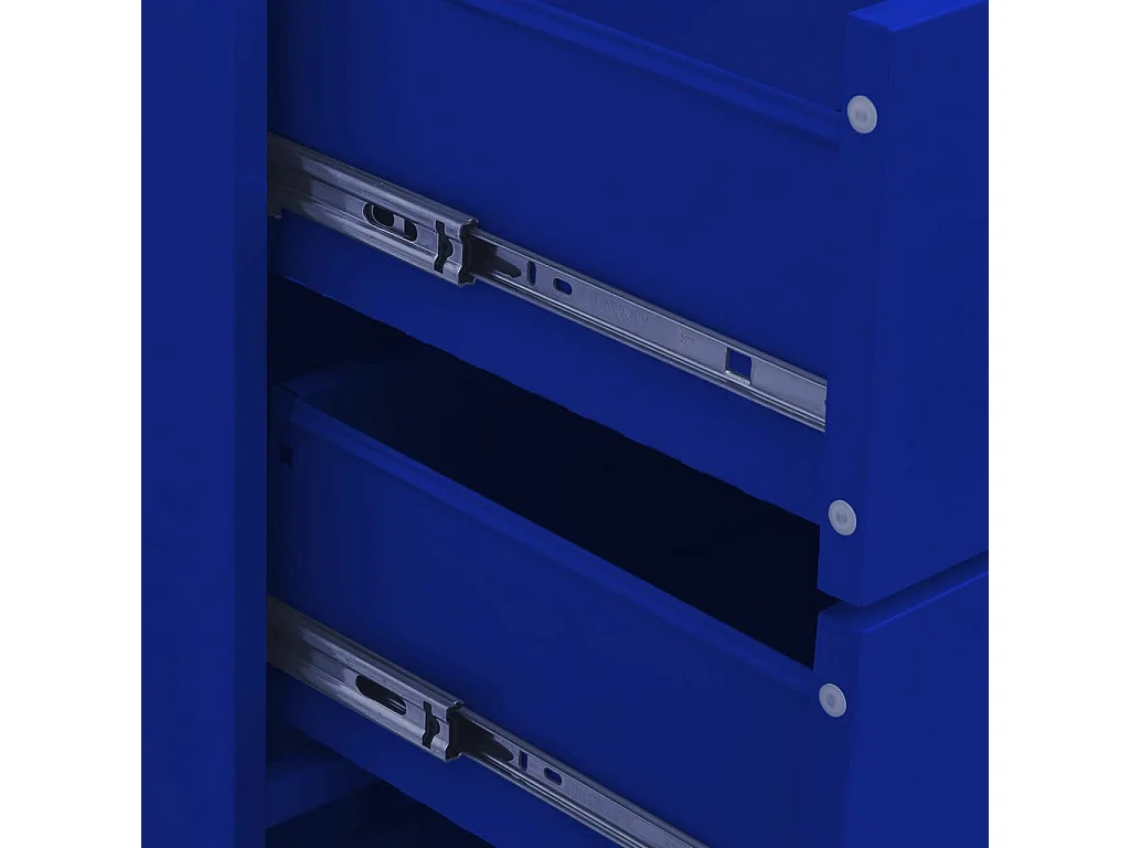 Commode Bleu marine 80x35x101,5 cm Acier