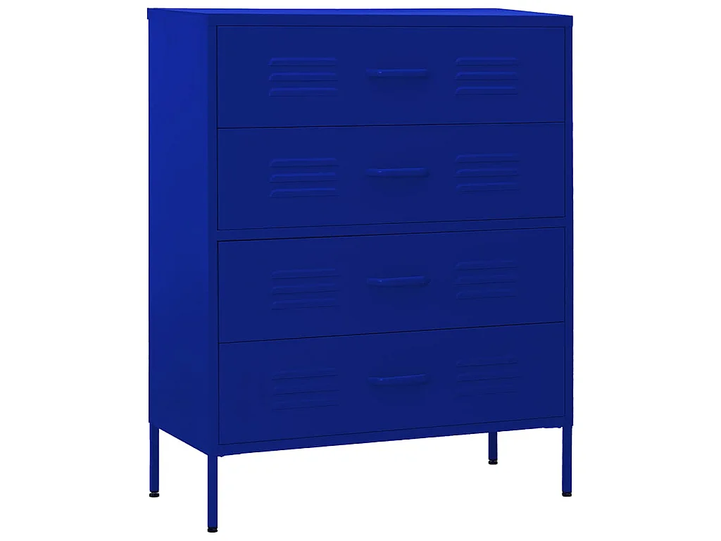Commode Bleu marine 80x35x101,5 cm Acier