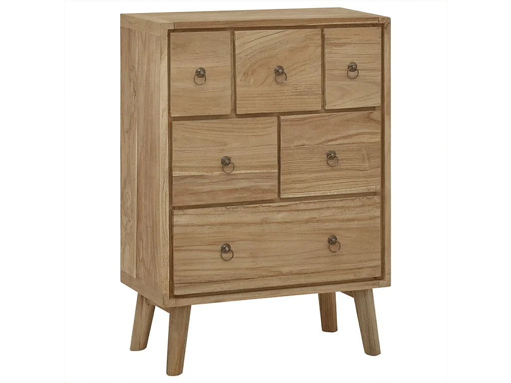 Commode 56x30x80 cm Bois massif de teck