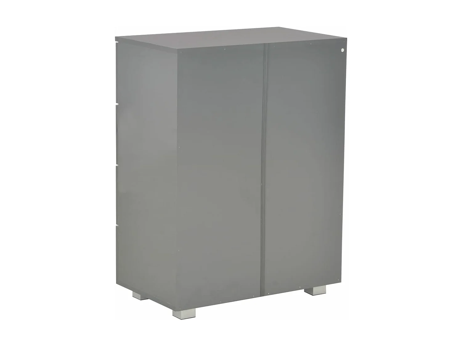 Buffet Gris brillant 60x35x80 cm Bois d'ingénierie