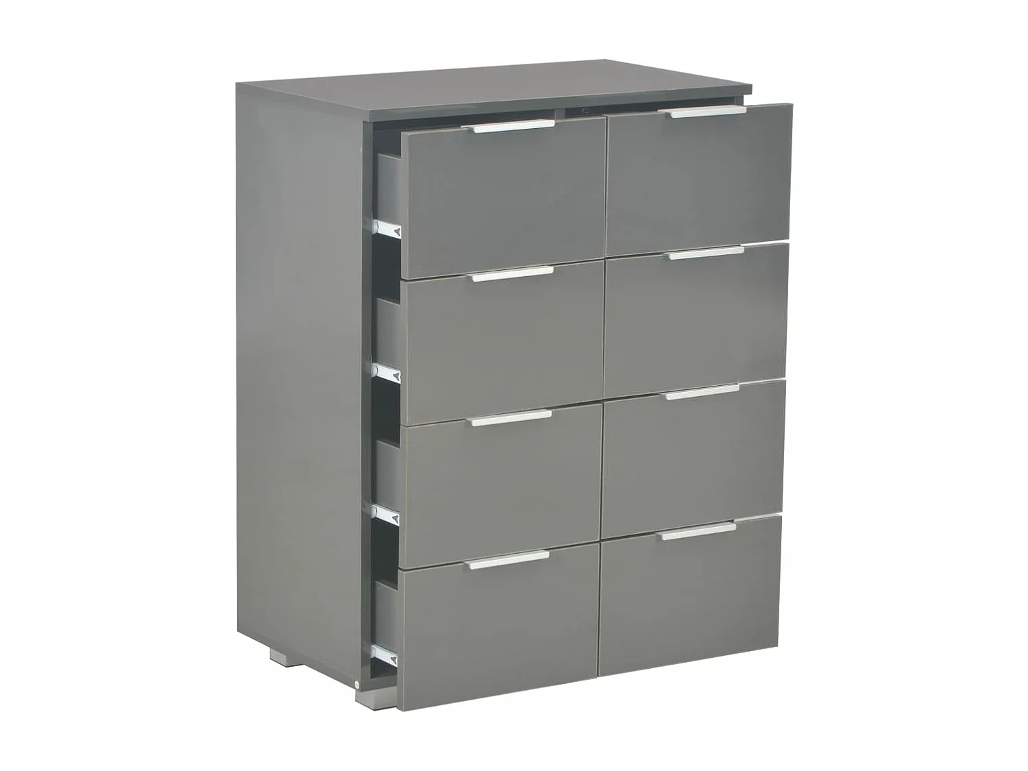 Buffet Gris brillant 60x35x80 cm Bois d'ingénierie