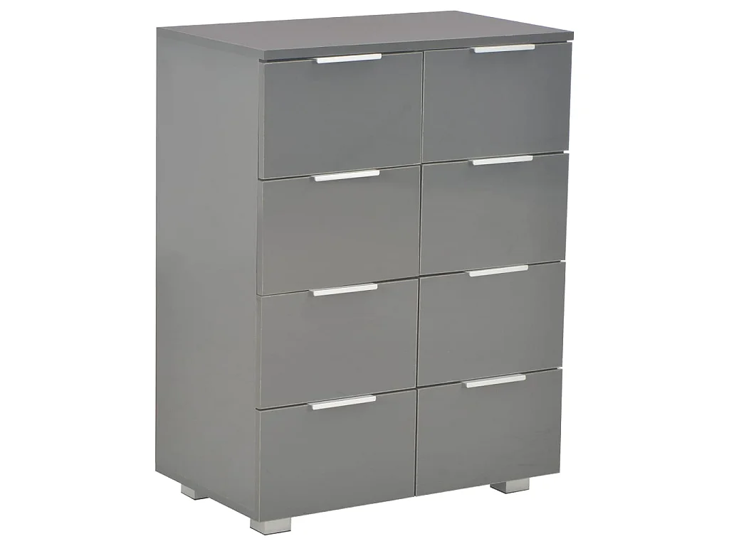 Sideboard Hochglanz-Grau 60x35x80 cm Holzwerkstoff