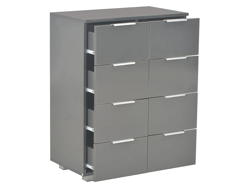 Sideboard Hochglanz-Grau 60x35x80 cm Holzwerkstoff