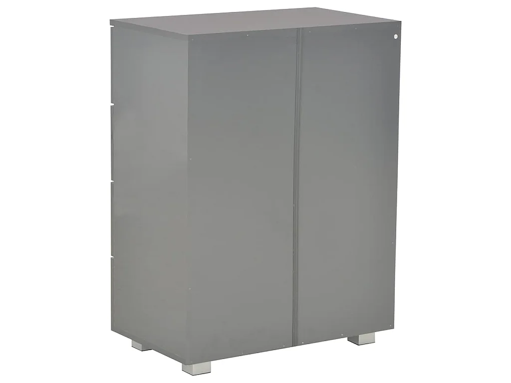 Dressoir 60x35x80 cm bewerkt hout hoogglans grijs