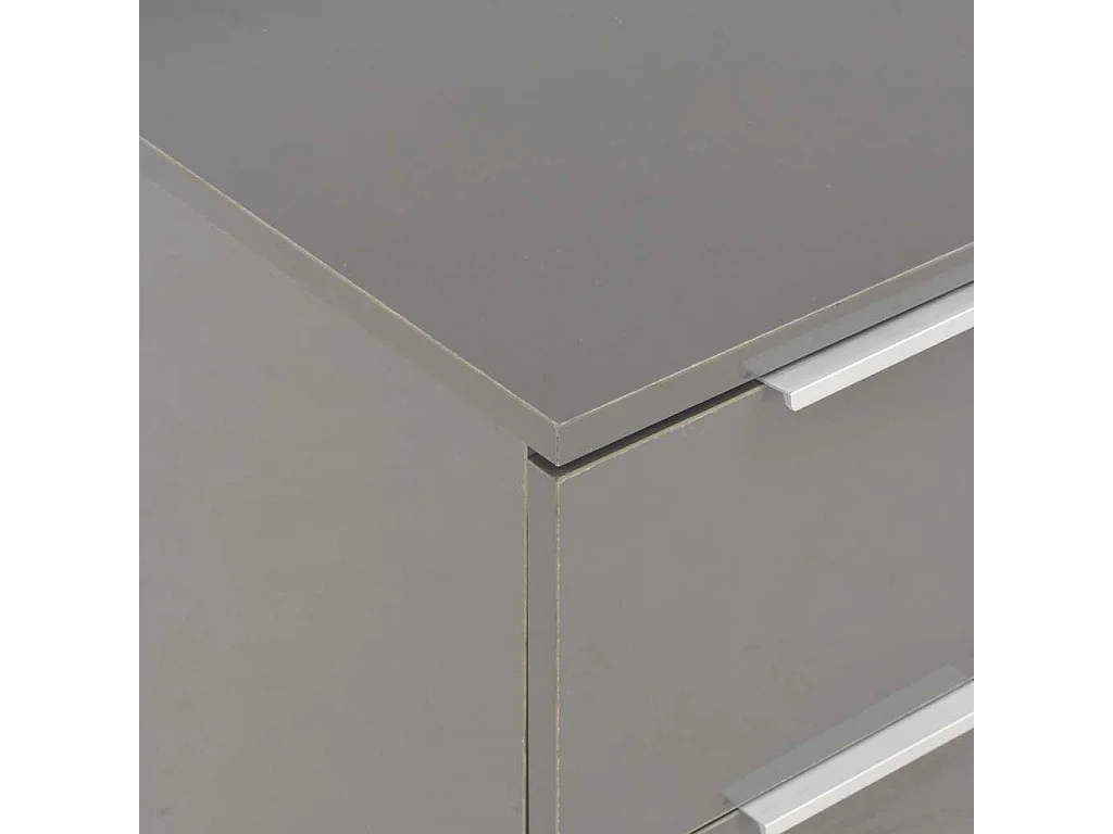 Dressoir 60x35x80 cm bewerkt hout hoogglans grijs