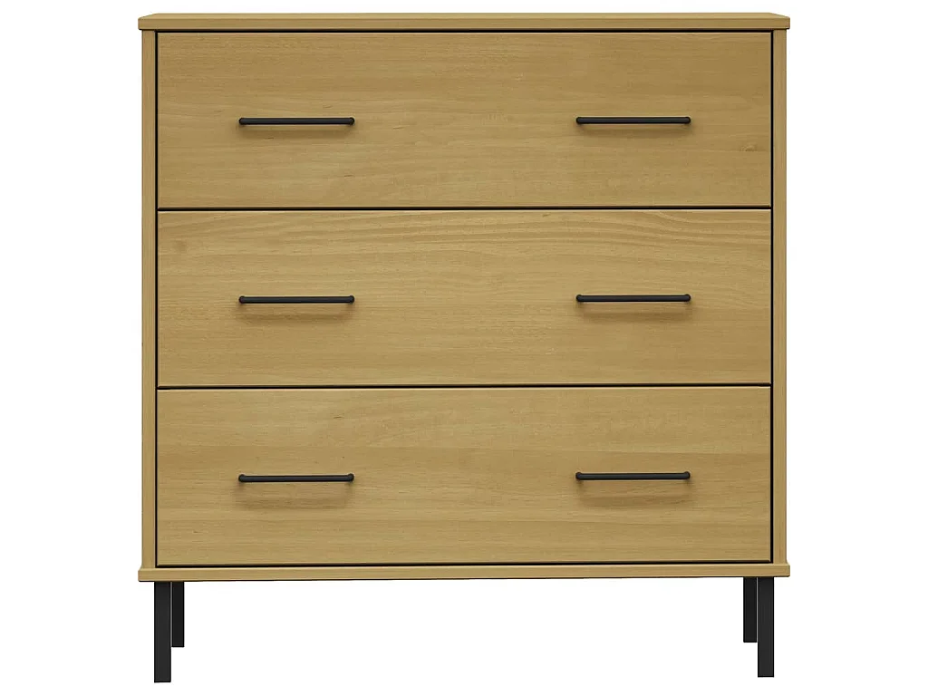 Buffet avec 3 tiroirs Marron 77x40x79,5 cm Bois massif OSLO