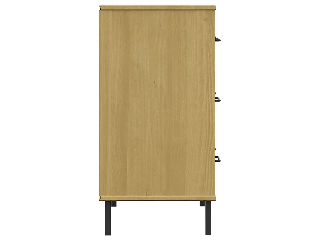 Buffet avec 3 tiroirs Marron 77x40x79,5 cm Bois massif OSLO