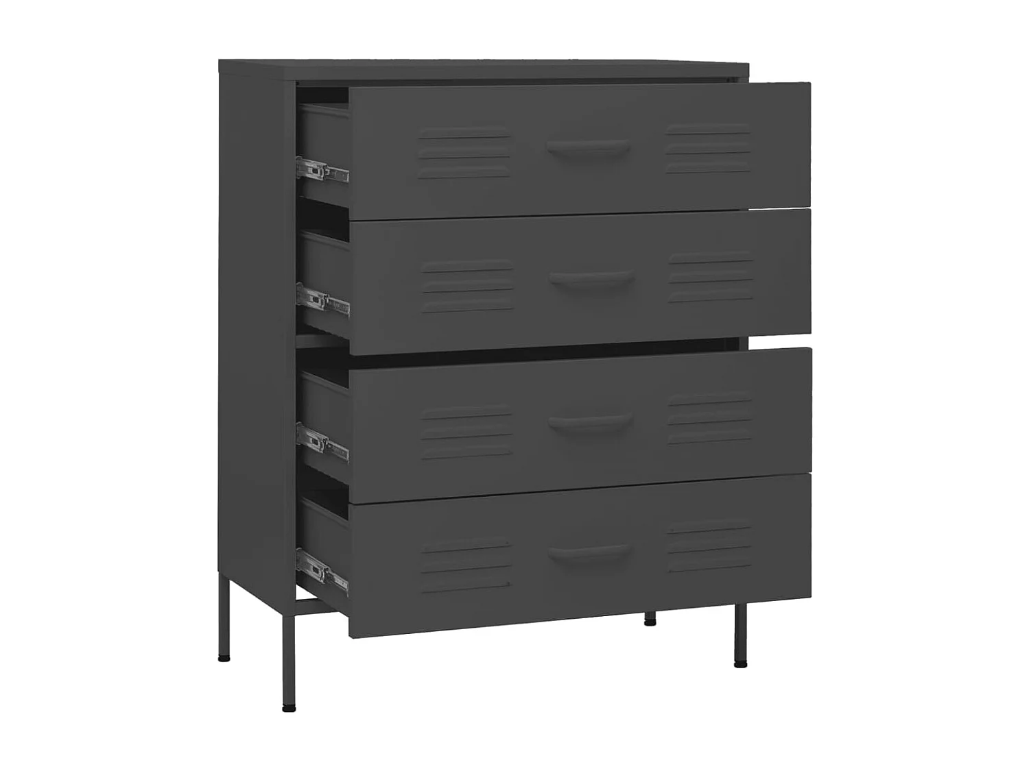 Ladekast 80x35x101,5 cm staal antracietkleurig