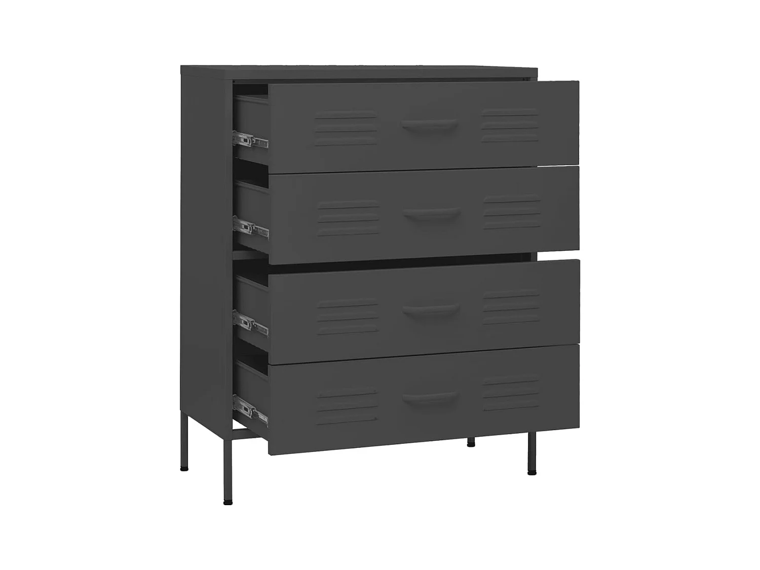 Ladekast 80x35x101,5 cm staal antracietkleurig