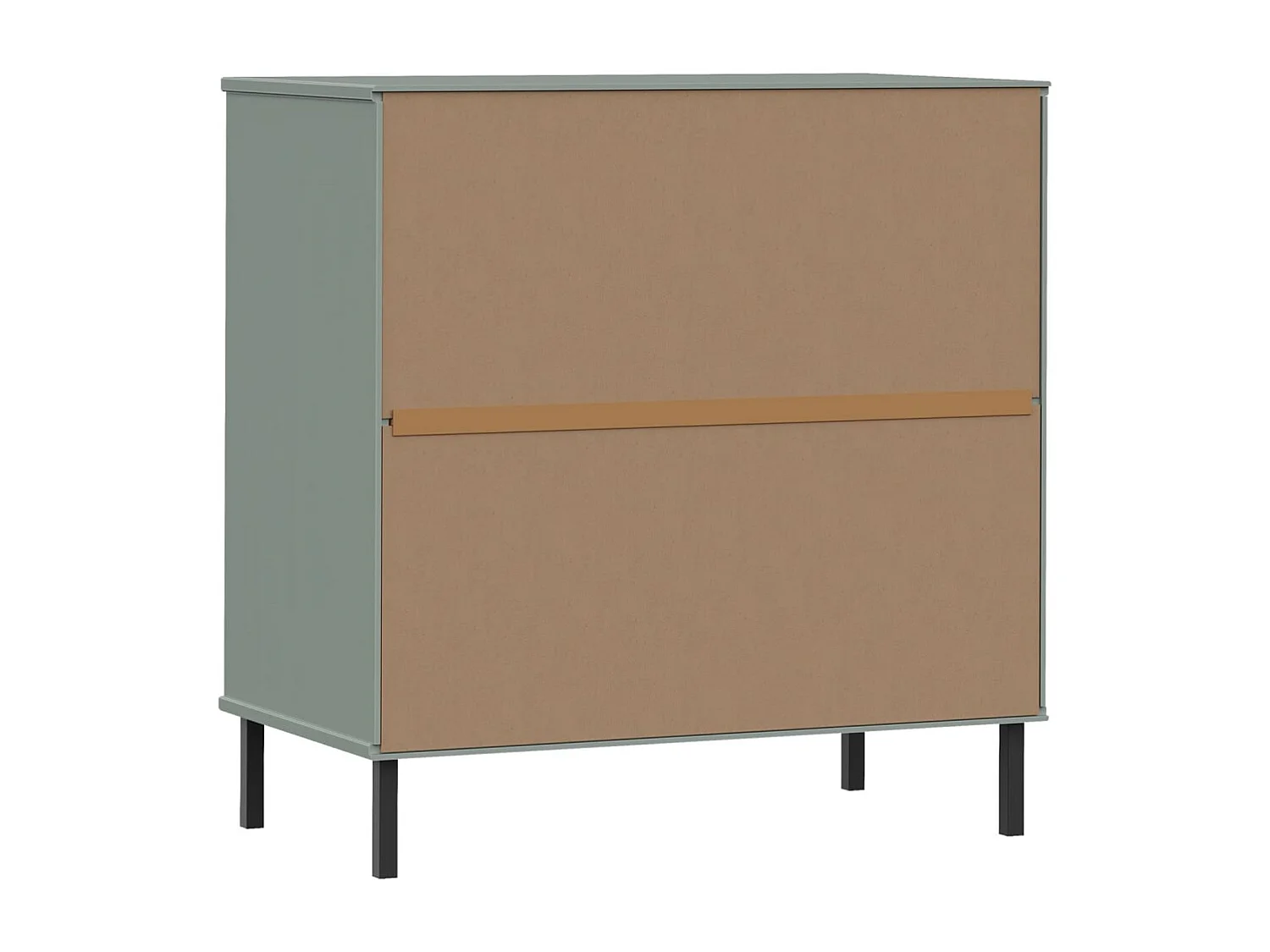 Sideboard OSLO mit 3 Schubladen Grau 77x40x79,5 cm Massivholz
