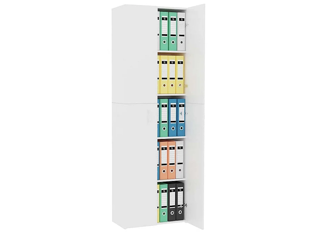 Armoire de bureau Blanc 60 x 32 x 190 cm Bois d'ingénierie