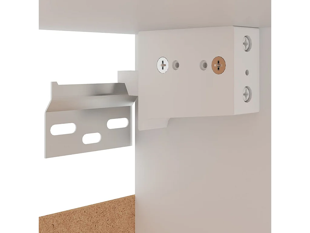 Hangkasten 2 st Lyon 50x31x60 cm bewerkt hout hoogglans wit