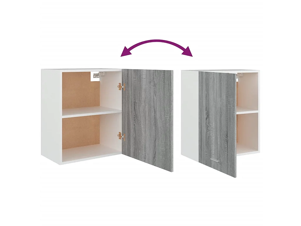 Armoire suspendue "Lyon" Gris Sonoma 50 x 31 x 60 cm Bois d'ingénierie