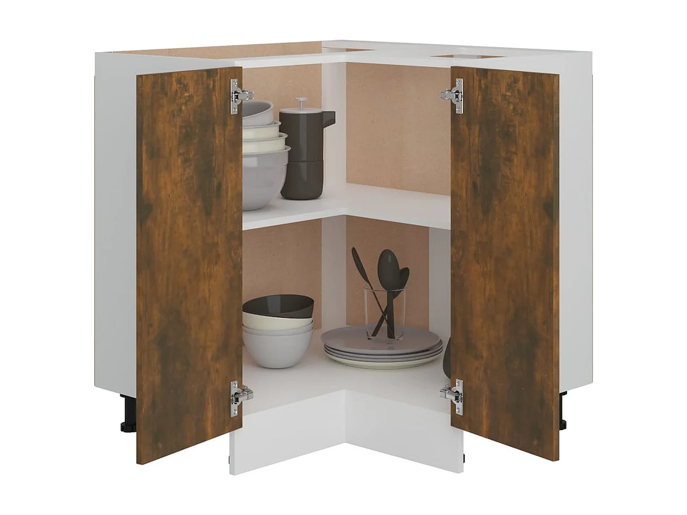 Meuble de cuisine "Lyon" Chêne fumé 75,5 x 75,5 x 81,5 cm Bois d'ingénierie