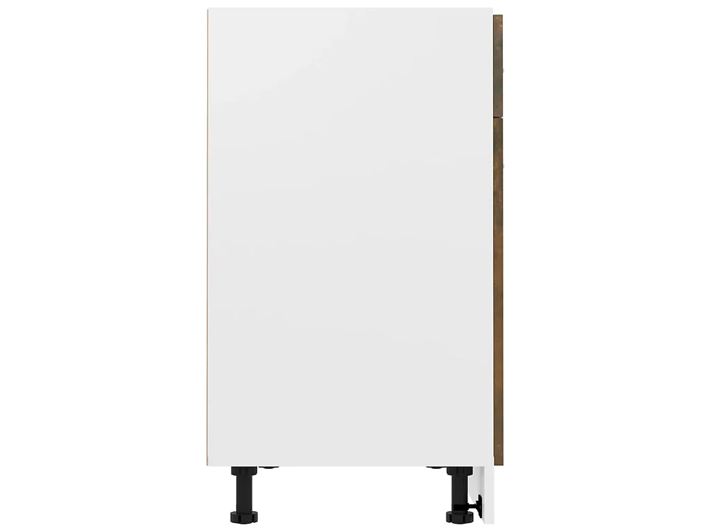 Onderkast met lade Lyon 80x46x81,5cm bewerkt hout gerookt eiken