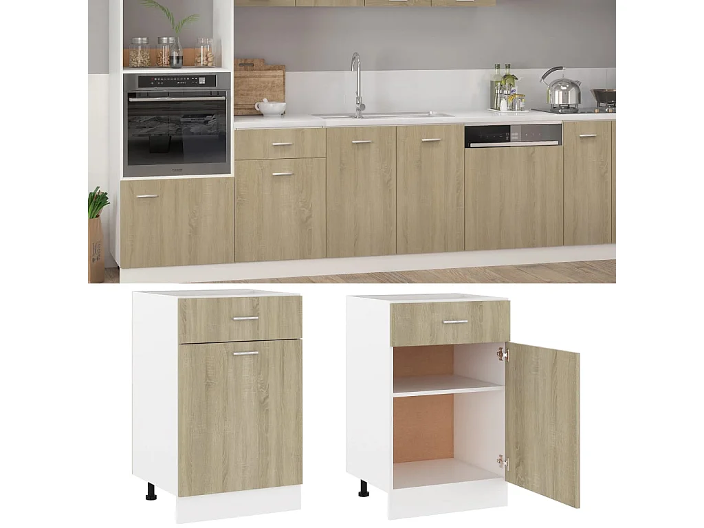 Onderkast met lade Lyon 50x46x81,5 cm sonoma eikenkleur