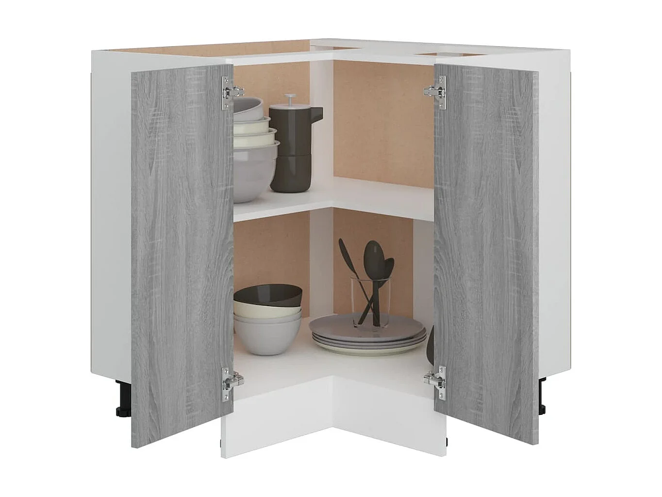 Meuble de cuisine "Lyon" Gris Sonoma 75,5 x 75,5 x 81,5 cm Bois d'ingénierie