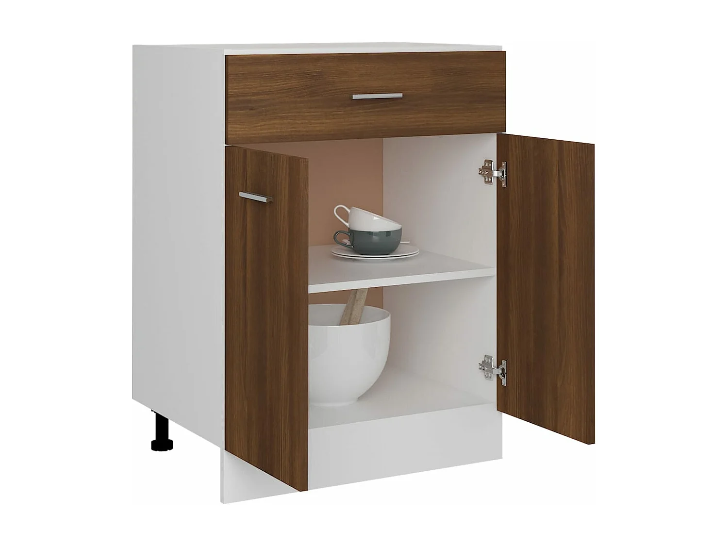 Onderkast met lade Lyon 60x46x81,5 cm bruin eikenkleur