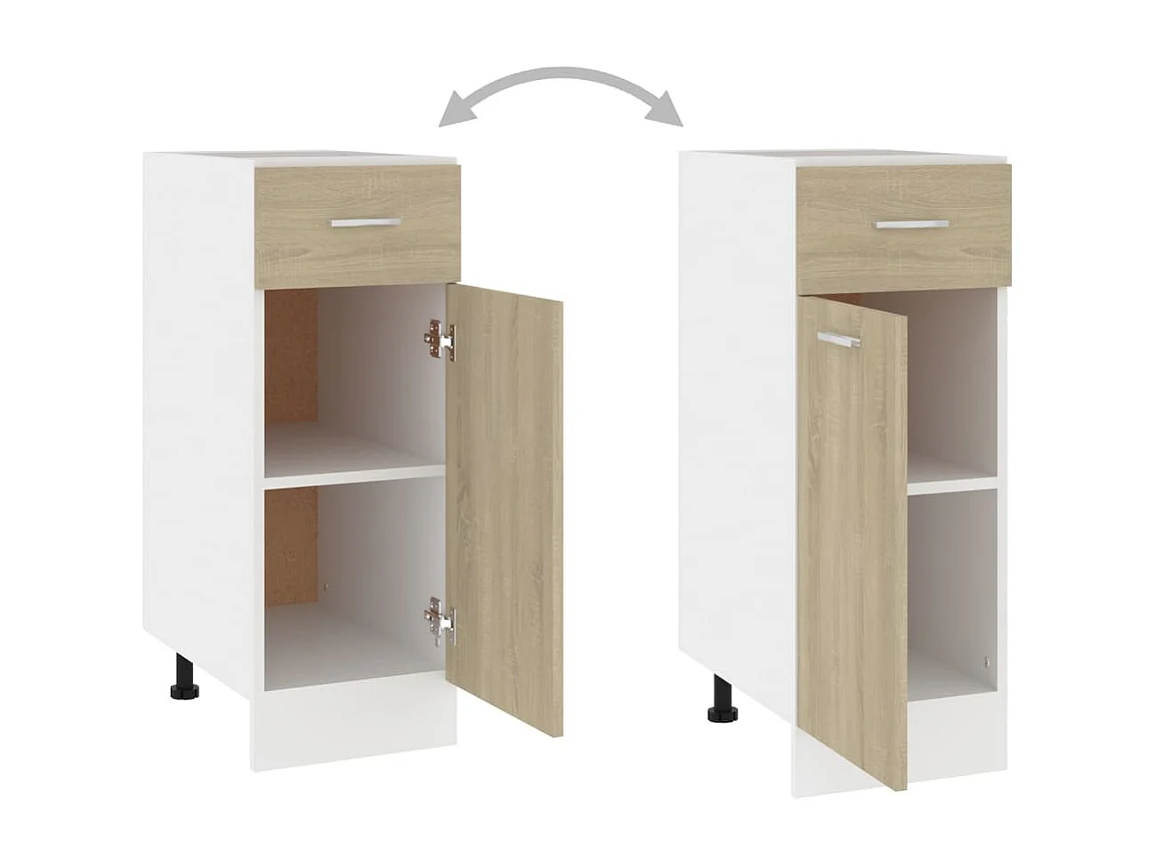 Armoire à tiroirs inférieure "Lyon" Chêne Sonoma 30 x 46 x 81,5 cm Bois d'ingénierie