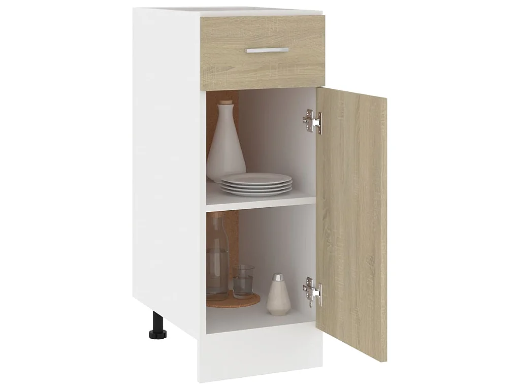 Armoire à tiroirs inférieure "Lyon" Chêne Sonoma 30 x 46 x 81,5 cm Bois d'ingénierie