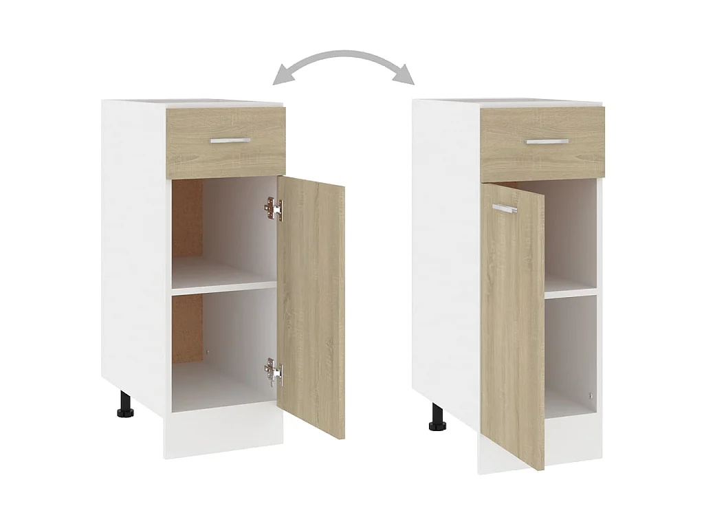 Armoire à tiroirs inférieure "Lyon" Chêne Sonoma 30 x 46 x 81,5 cm Bois d'ingénierie