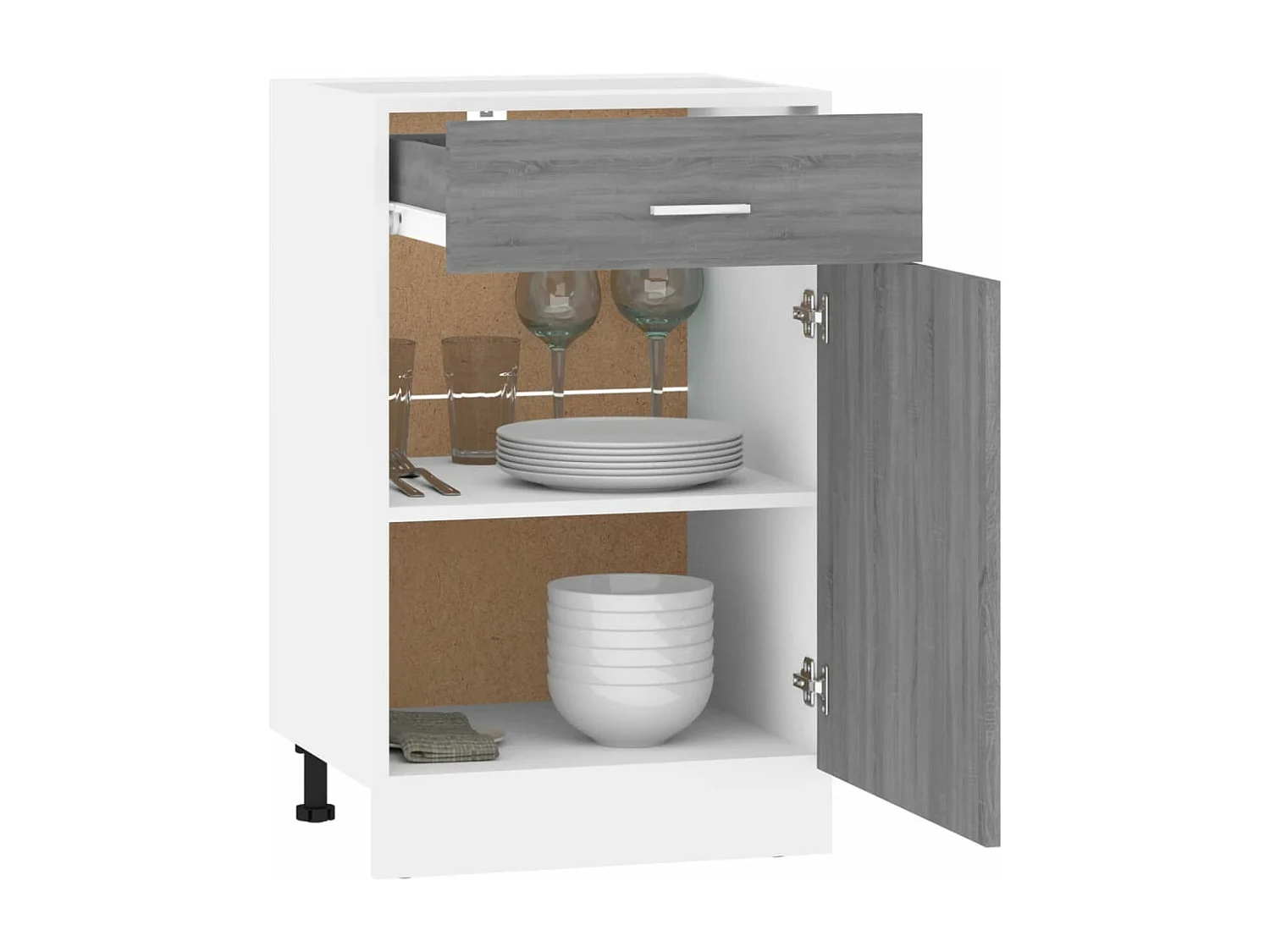 Unterschrank mit Schublade Lyon Grau Sonoma 50x46x81,5 cm