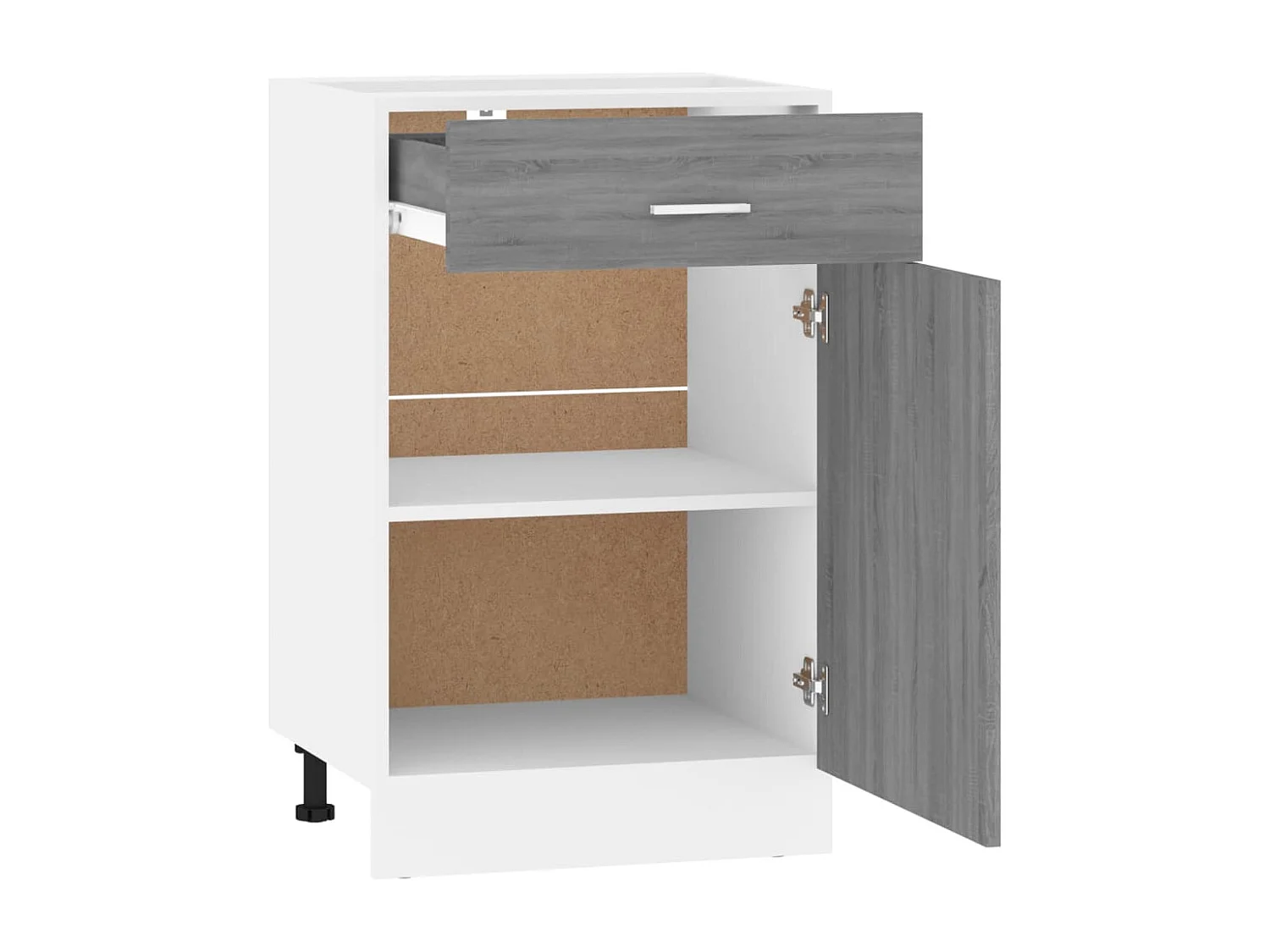 Armoire à tiroirs inférieure "Lyon" Gris Sonoma 50 x 46 x 81,5 cm Bois d'ingénierie