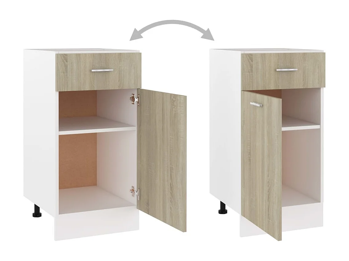 Armoire de plancher tiroir Chêne sonoma 40x46x81,5 cm Aggloméré