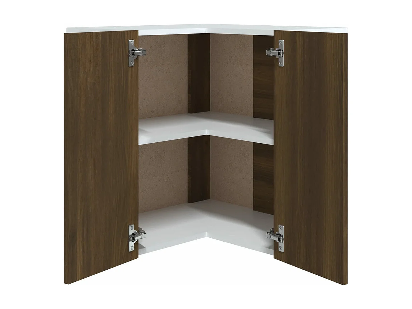 Armoire d'angle suspendue "Lyon" Chêne brun 57 x 57 x 60 cm Bois d'ingénierie