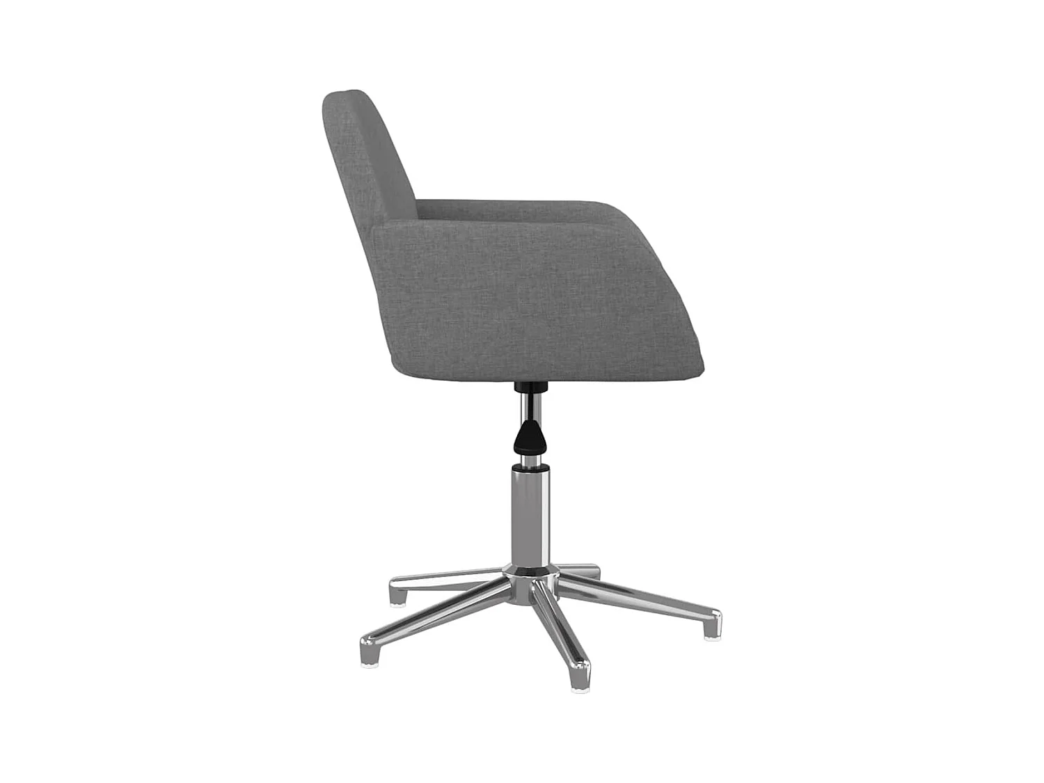 Chaise pivotante de bureau Gris clair Tissu