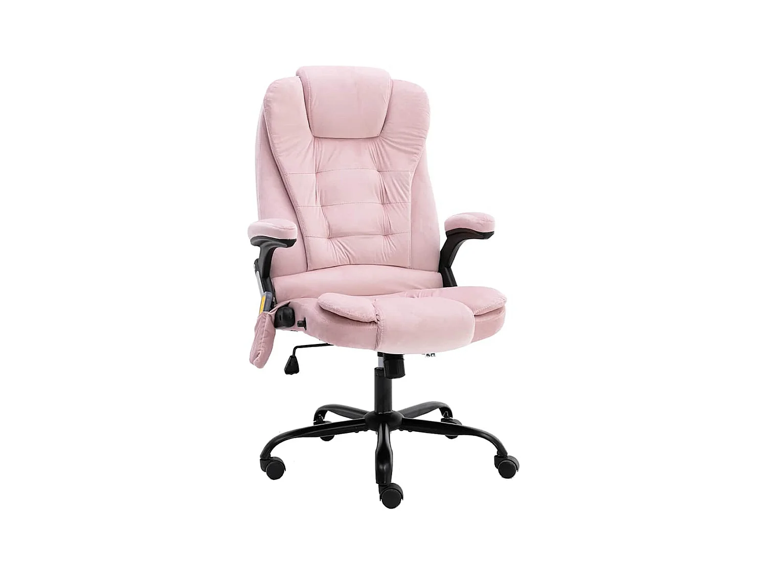 Massagekantoorstoel fluweel roze