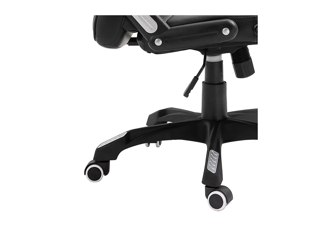 Silla de oficina de cuero sintético negra