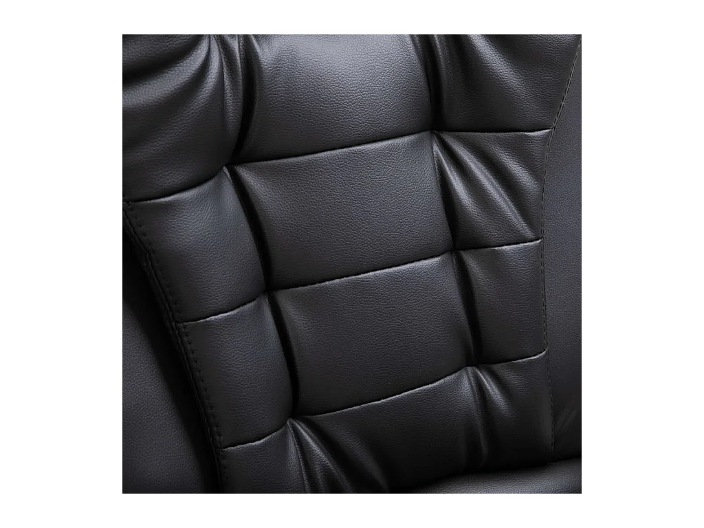 Silla de oficina de cuero sintético negra