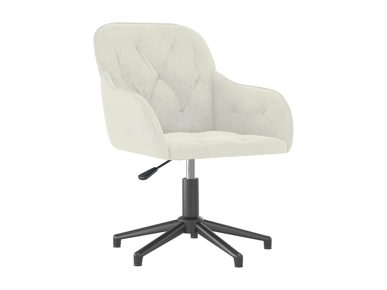 Chaise pivotante de bureau Crème Velours