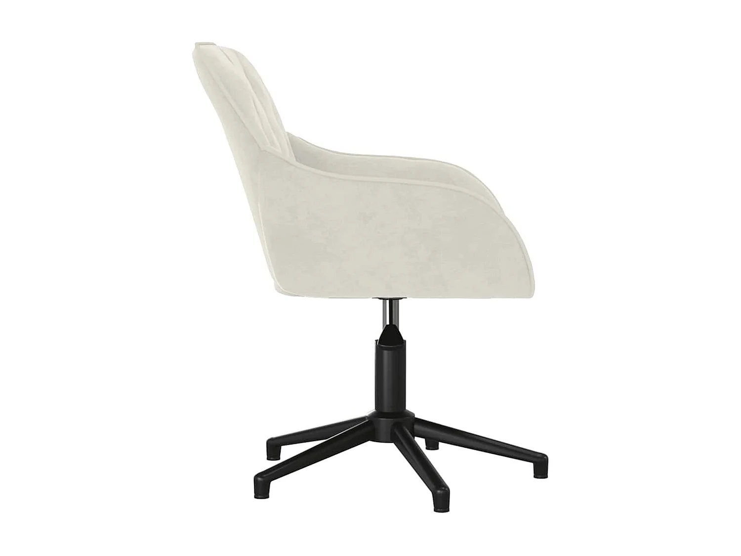 Chaise pivotante de bureau Crème Velours