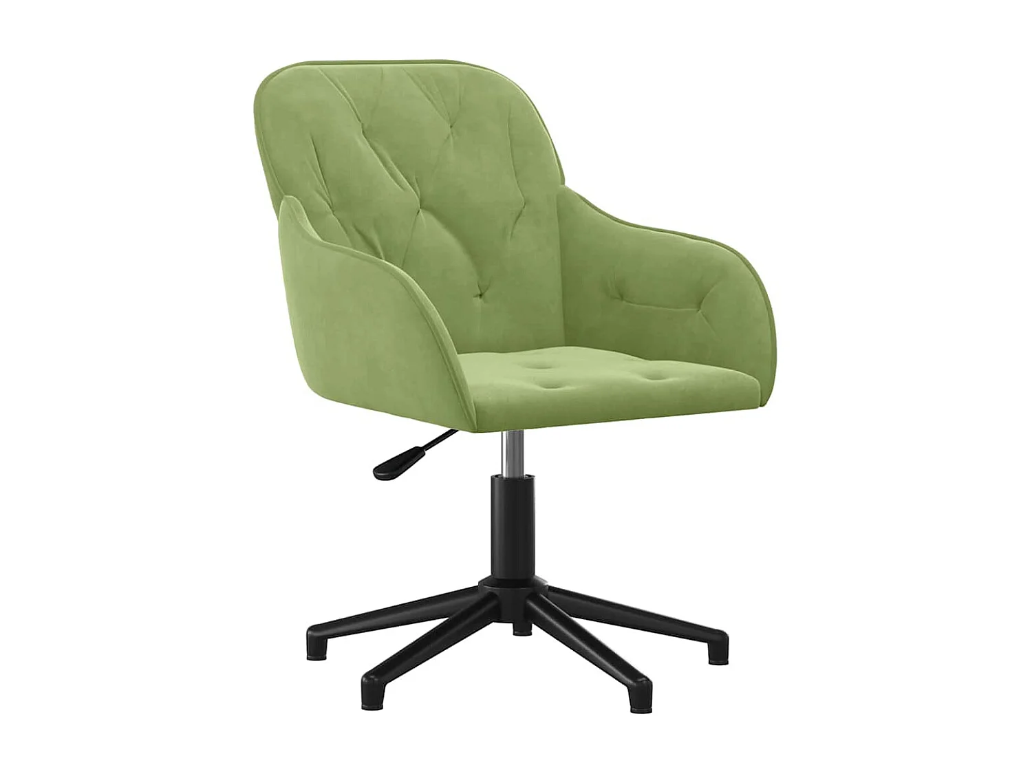 Chaise pivotante de bureau Vert clair Velours