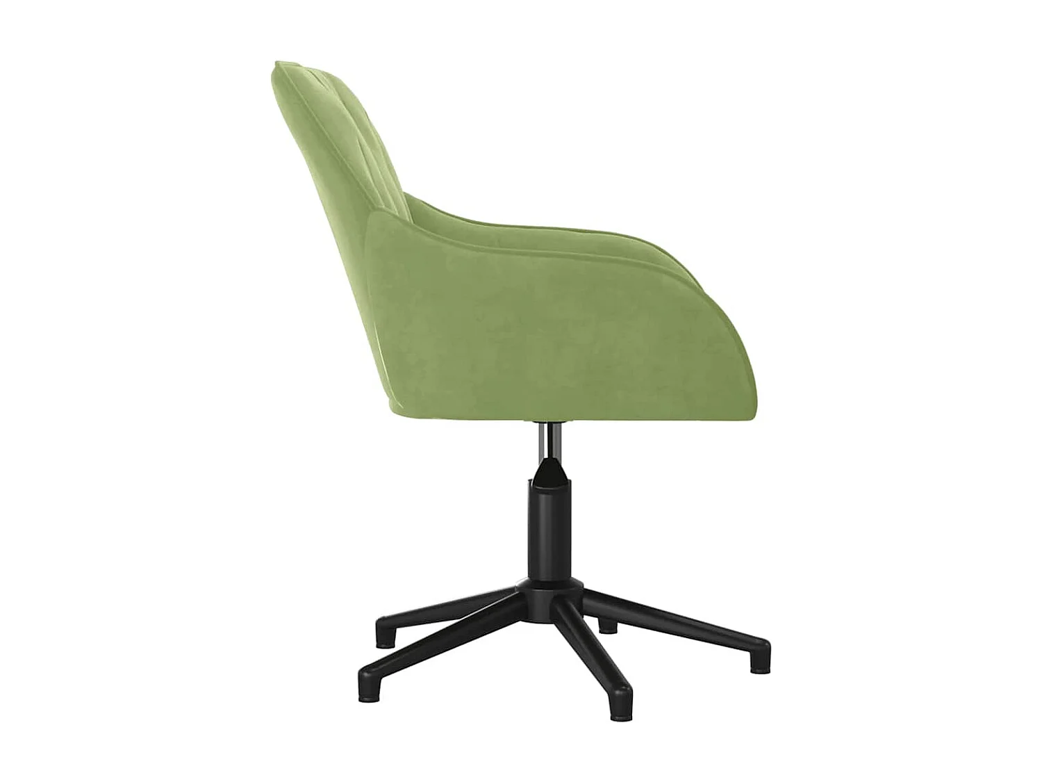 Chaise pivotante de bureau Vert clair Velours