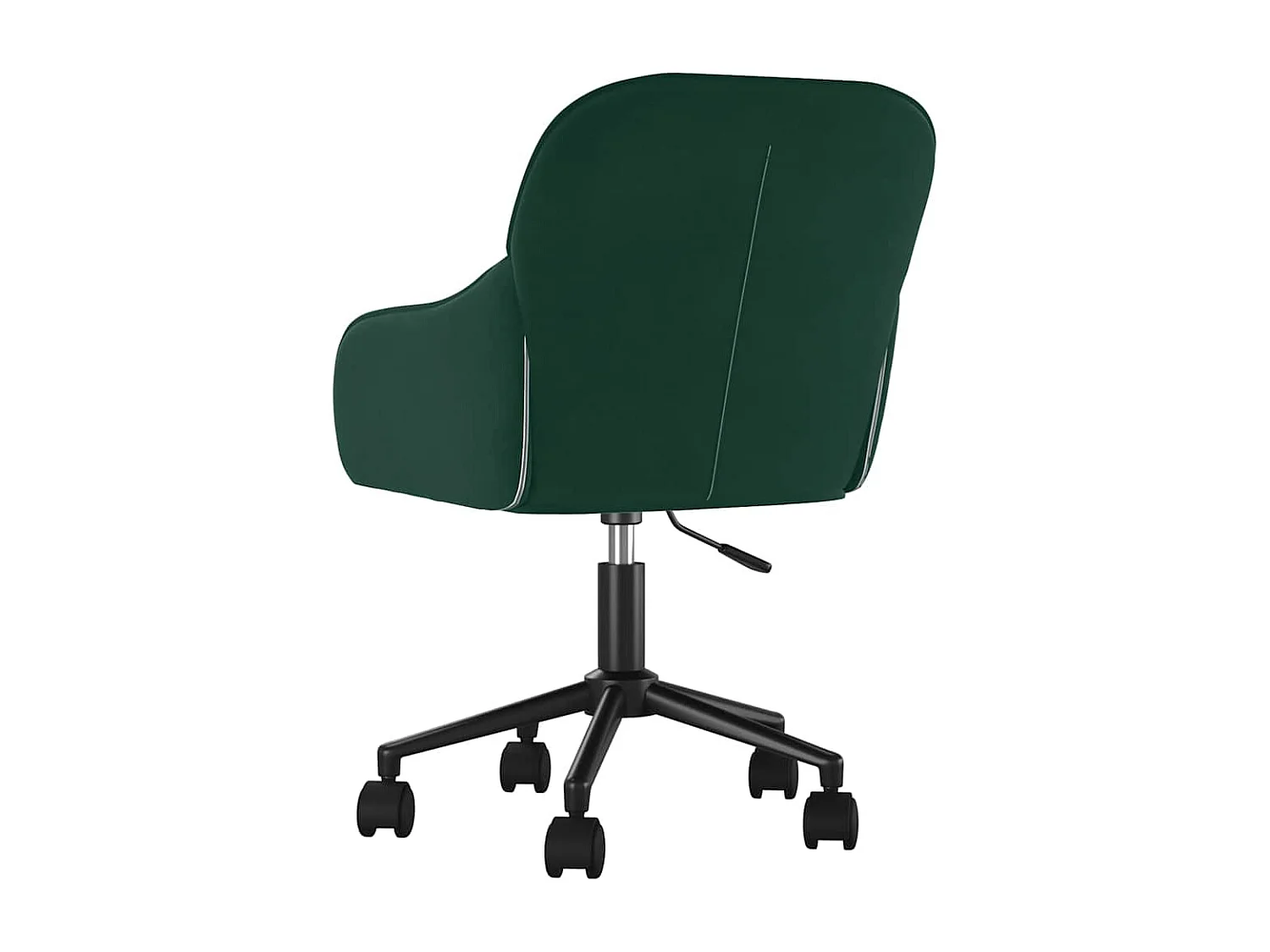 Chaise pivotante de bureau Vert foncé Velours