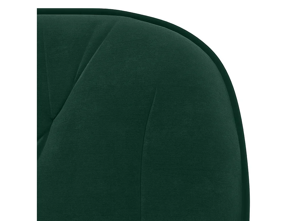Chaise pivotante de bureau Vert foncé Velours