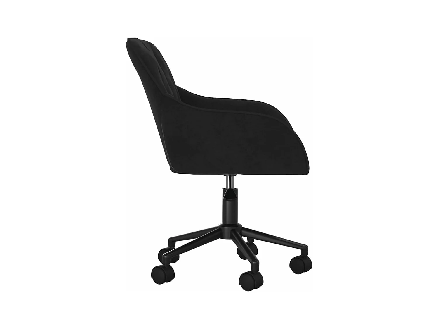 Chaise pivotante de bureau Noir Velours